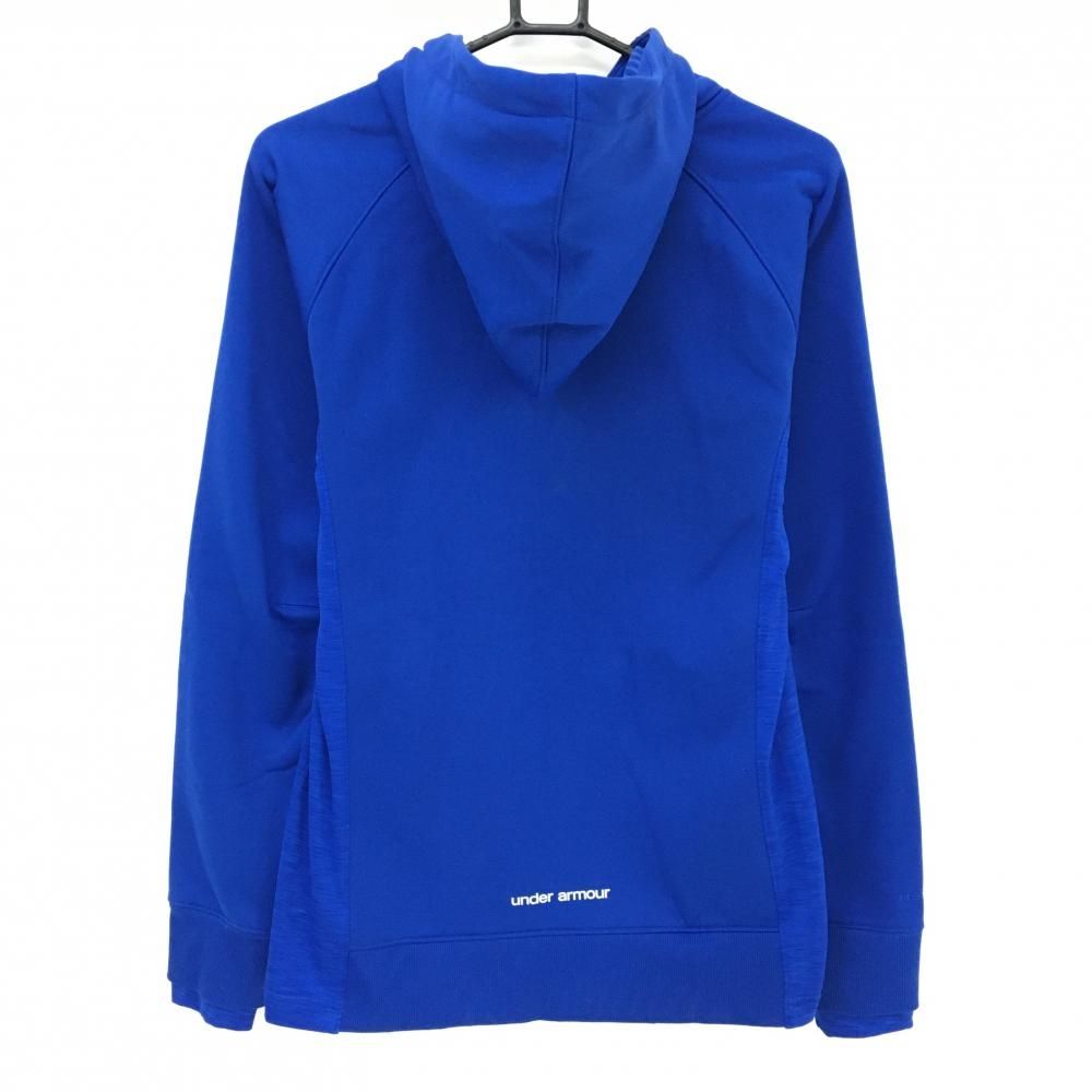 美品】アンダーアーマー ジップパーカー ブルー 裏起毛 COLDGEAR 品質