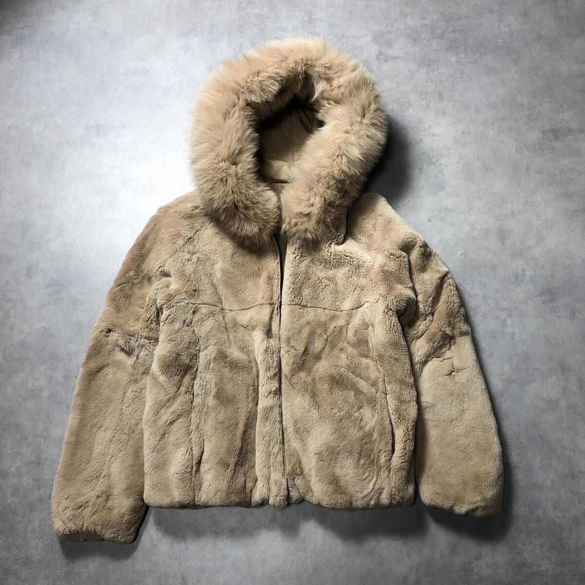 WQ992○ GRACE CONTINENTAL：フード付き レッキスファーブルゾン ○38