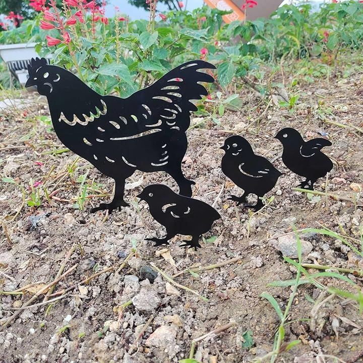 ルナリ ガーデニング 雑貨 ニワトリ ヒヨコ ガーデン オーナメント