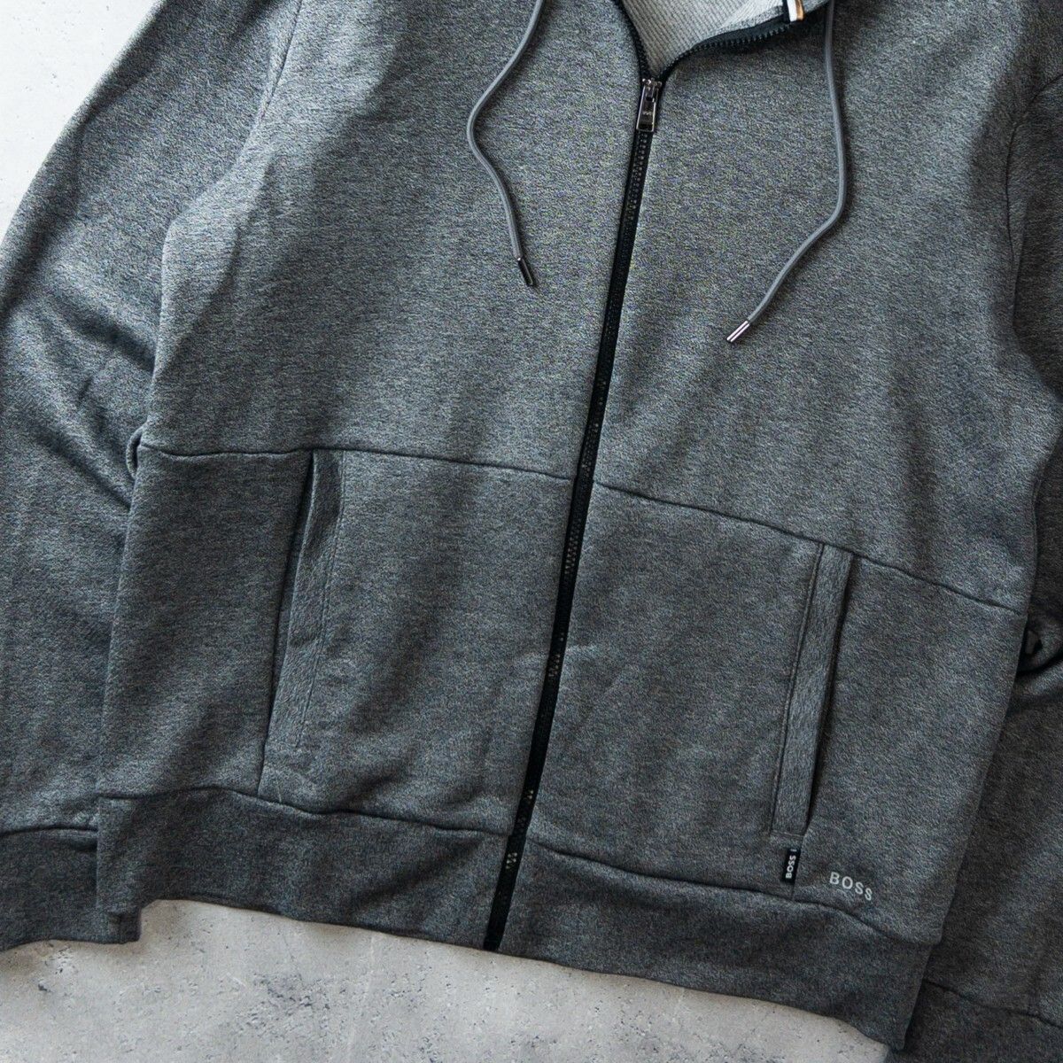 極美品 現行 ヒューゴボス ニット切り替え ジャケット ジップアップブルゾン 極美品 現行 ヒューゴボス ニット切り替え ジャケット ジップアップ