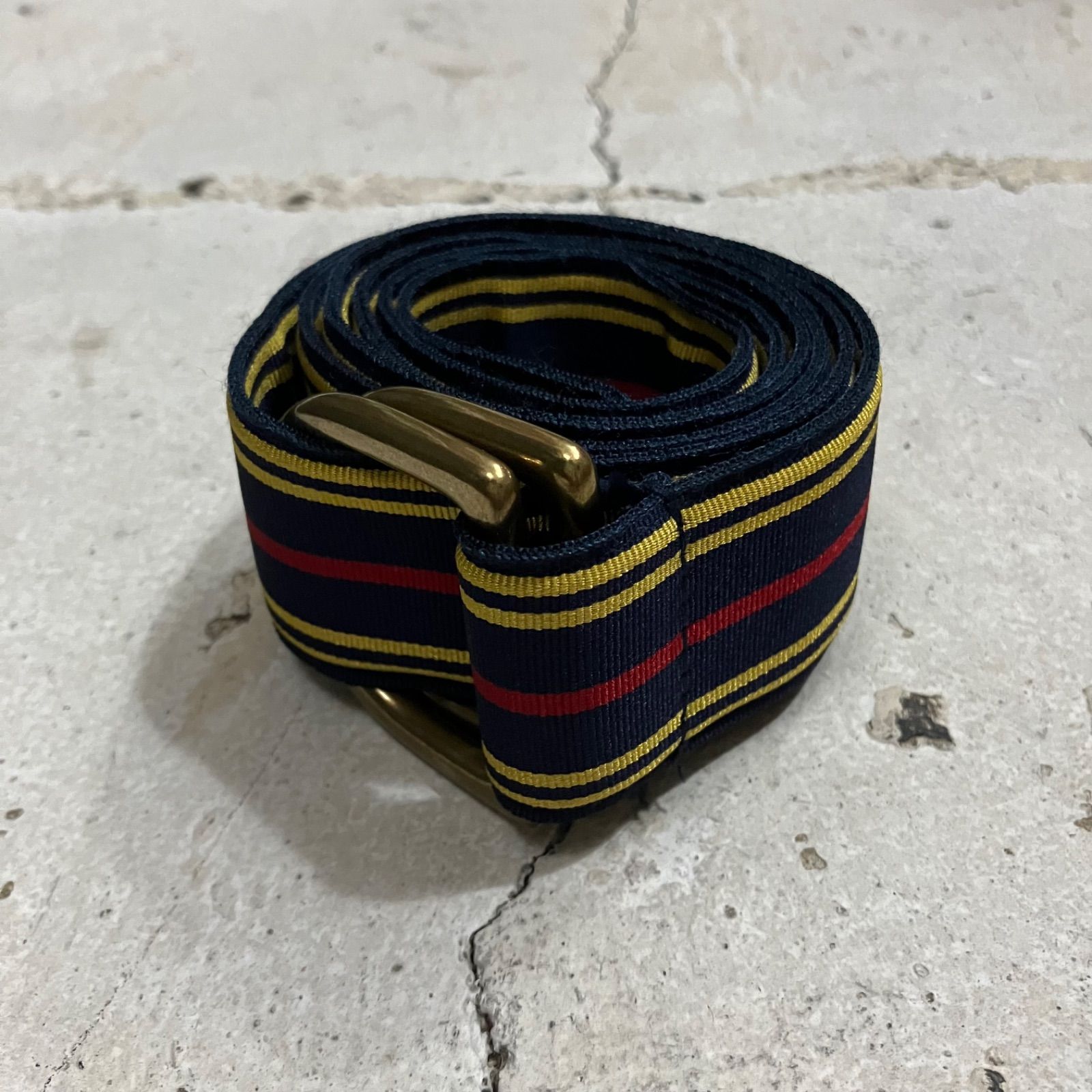 Ralph Lauren / ラルフローレン USA製 Dリング ストライプベルト
