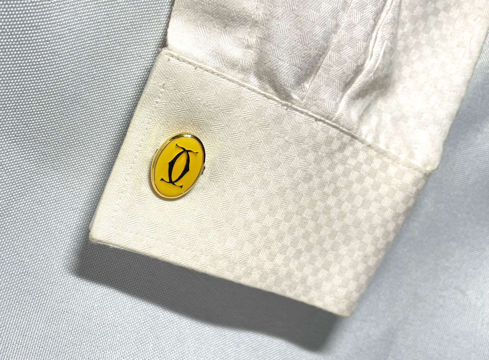 【美品・希少】Cartierカルティエ ダブルC ロゴ タイピン カフス セット 美品 Cartier カルティエ ダブルC ロゴ ヴィンテージ ネクタイピン