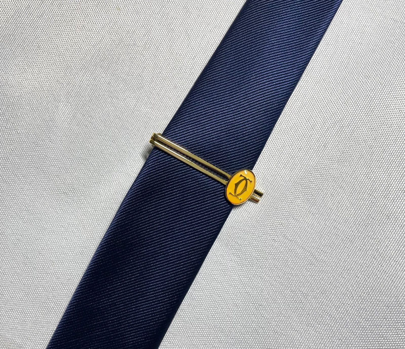 【美品・希少】Cartierカルティエ ダブルC ロゴ タイピン カフス セット 美品 Cartier カルティエ ダブルC ロゴ ヴィンテージ ネクタイピン