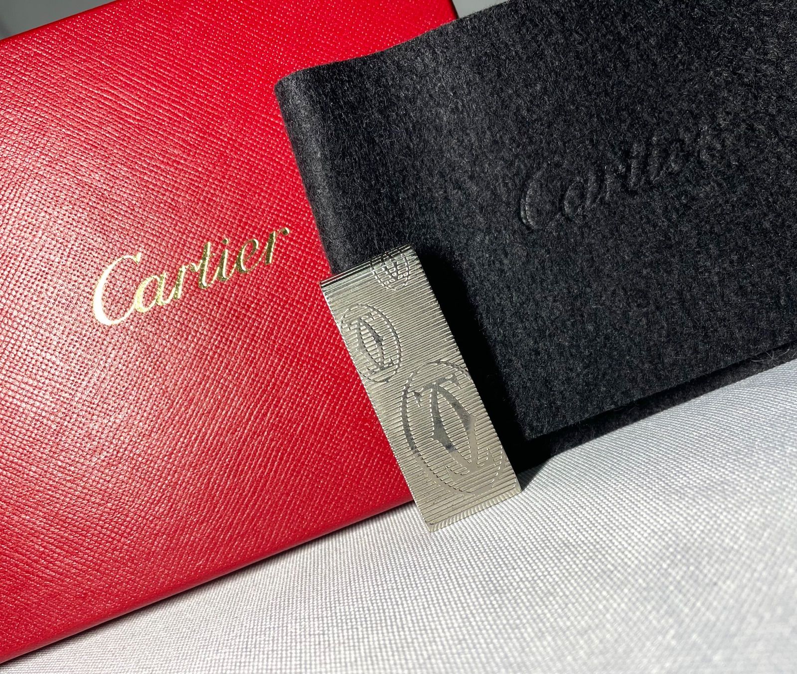 Cartier カルティエ ハッピーバースデー Cドゥ ロゴマネークリップ