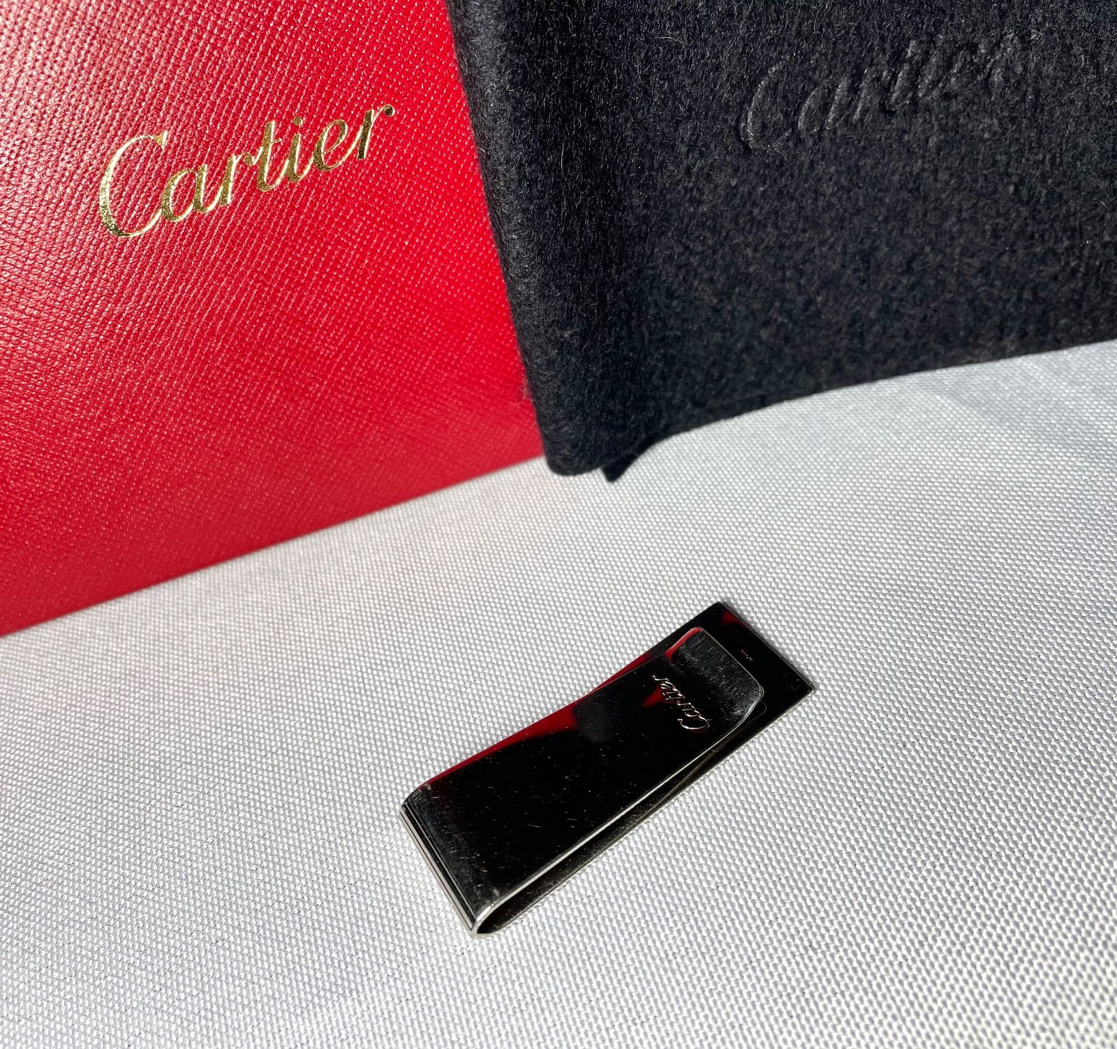 Cartier カルティエ ハッピーバースデー Cドゥ ロゴマネークリップ