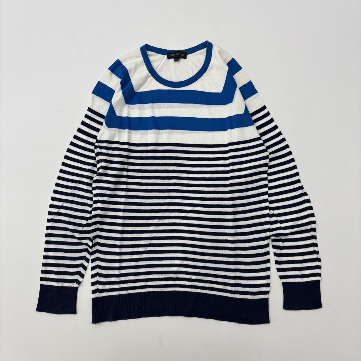 JOHN SMEDLEY ジョンスメドレー コットン ニット ボーダー カットソー