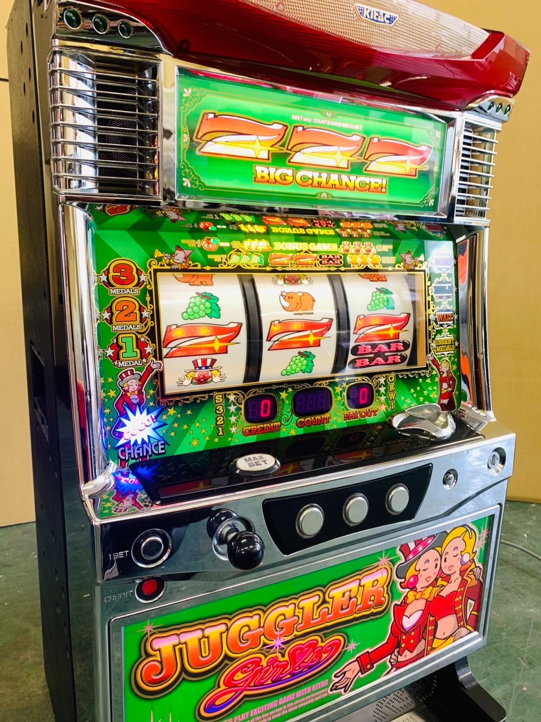 送料無料】ジャグラーガールK 実機 コイン不要機付き - メルカリ