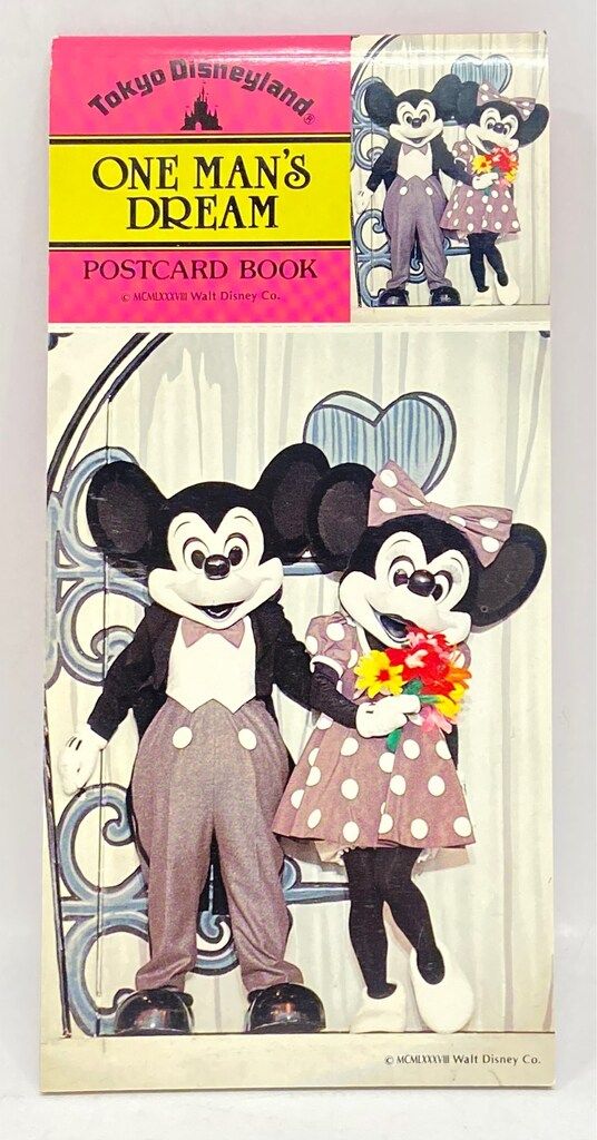 東京ディズニーランド ポストカードブック モノクロミッキー&ミニー