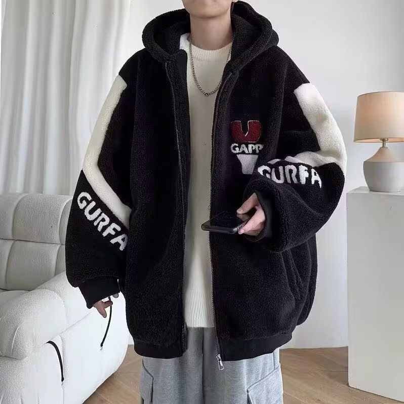 メンズ フリースジャケット 冬 アウター 韓国 ファッション ボア 