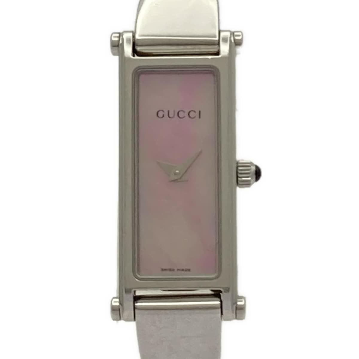 GUCCI(グッチ) 腕時計 - 1500L レディース シェル文字盤 ピンクシェル