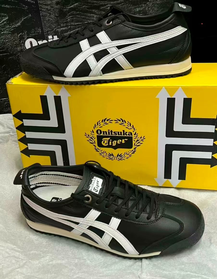 オニツカタイガー MEXICO 66 SD レザー ブラック×ホワイト - メルカリ
