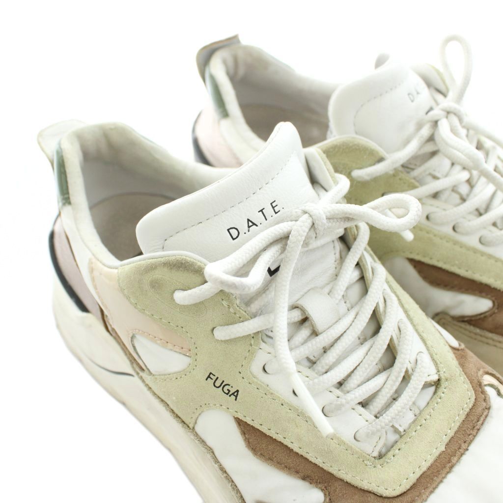 デイト D.A.T.E. FUGA スニーカー ローカット 厚底 US8 25.5cm カーキ