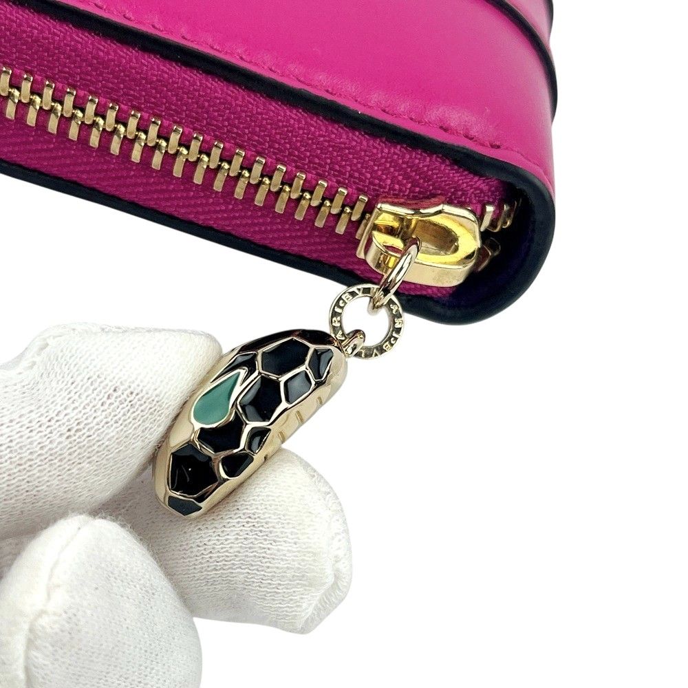 ブルガリ □未使用□ セルペンティ ラウンドジップ 長財布 ウォレット