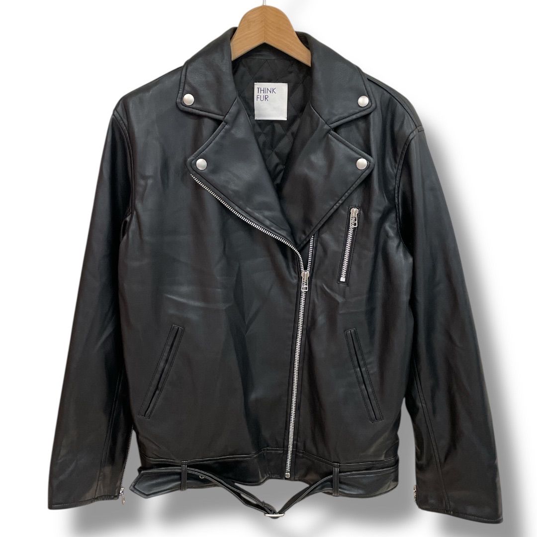 THINK FUR シンクファー エコレザーライダースジャケット 22TH-25