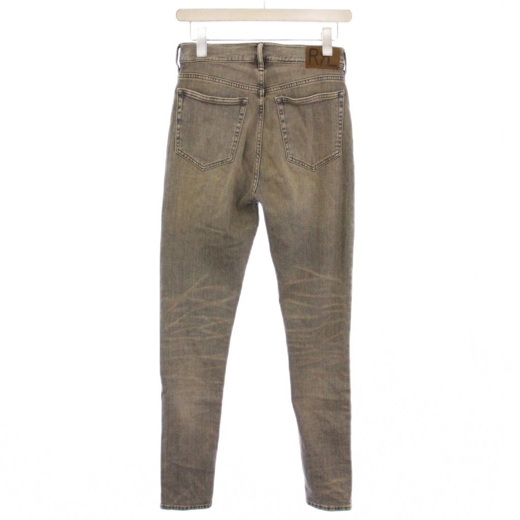 【中古】ダブルアールエル ラルフローレン Stretch High Skinny Grey Jean デニム パンツ W27 グレー レディース ダブルアールエル RRL ラルフローレン Stretch High Skinny Grey Jean