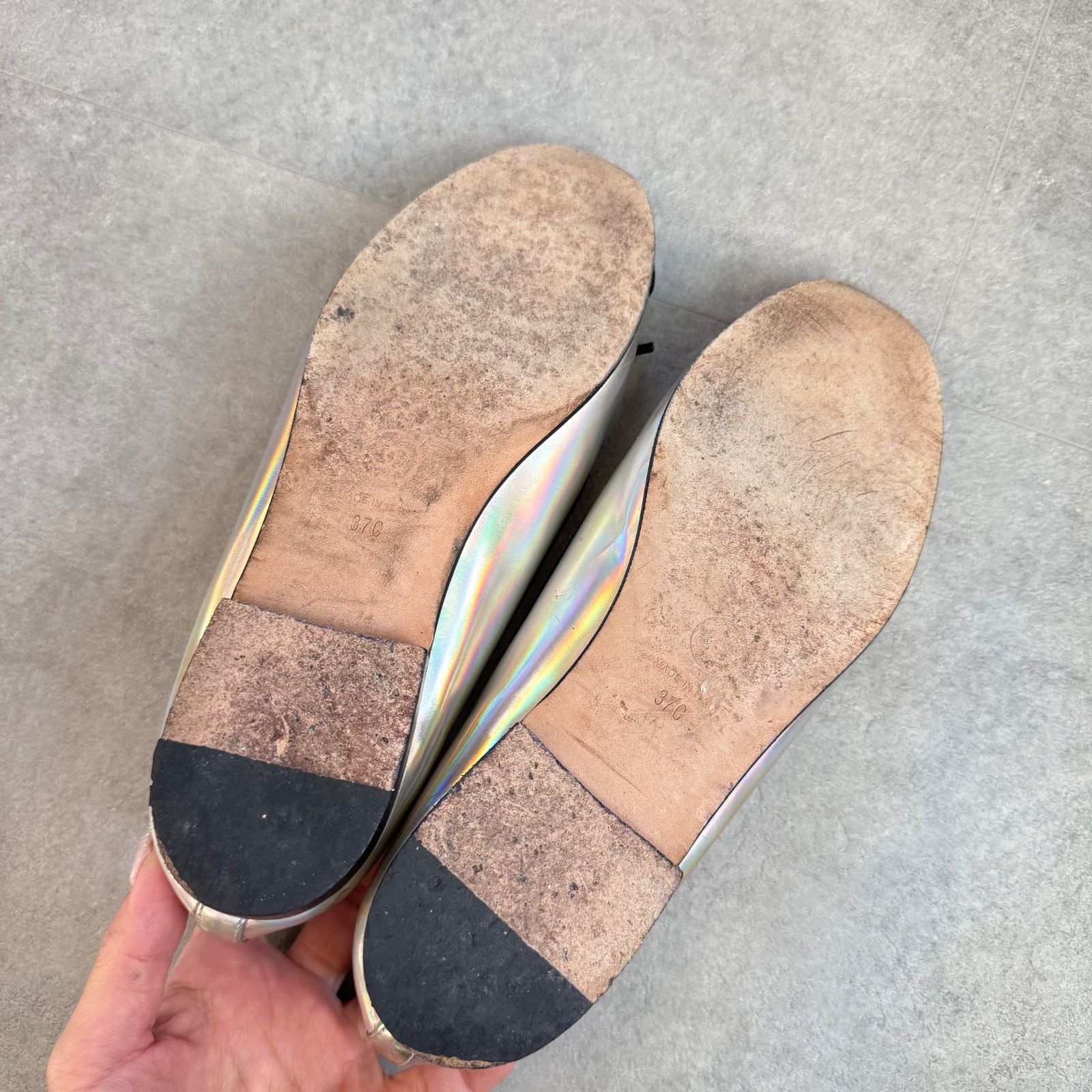 希少 CHANEL シャネル ココマーク リボンバレエシューズ フラット