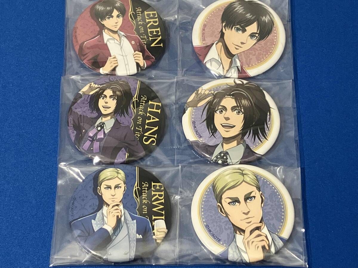 進撃の巨人 ドンキホーテ缶バッジ パーティースーツ(エレン・ハンジ