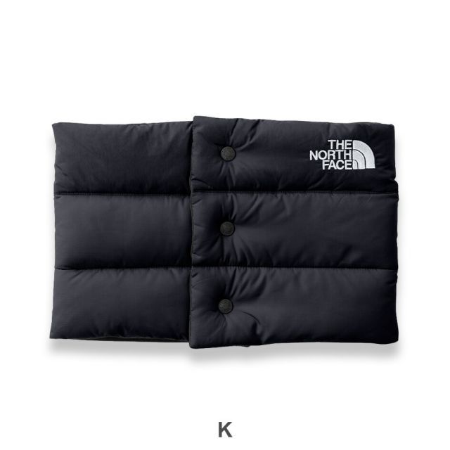未使用新品 THE NORTH FACE ブラックダウンマフラー 種類2：K/F ザ・ノース・フェイス THE NORTH FACE ヌプシ NUPTSE