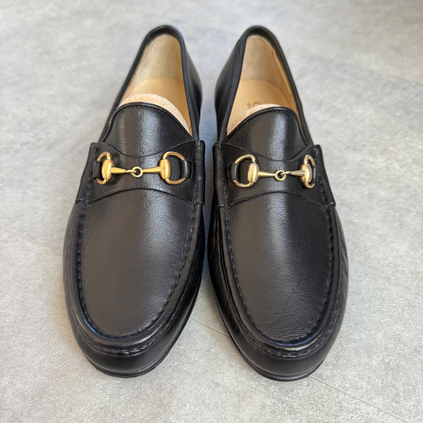 美品 GUCCI グッチ ホースビットローファー レディース ブラック 黒