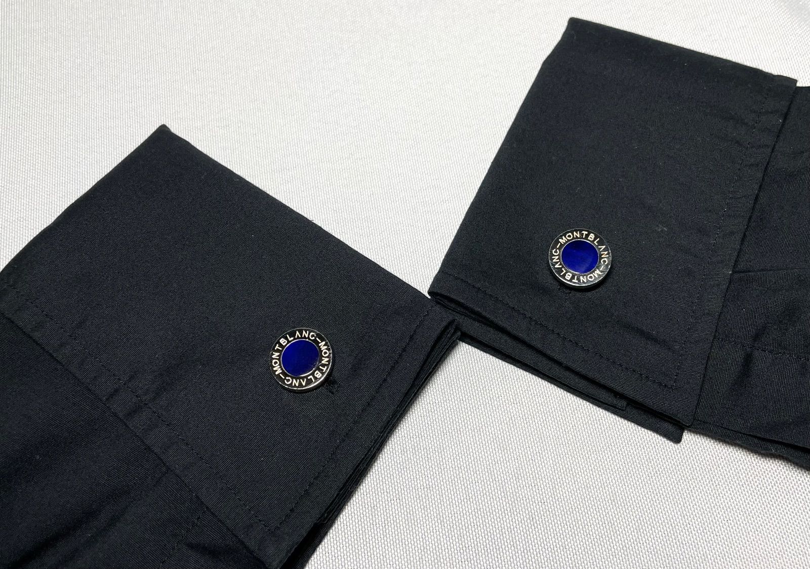 MONTBLANC モンブラン ブルーストーン装飾 ブランドロゴ文字 カフス