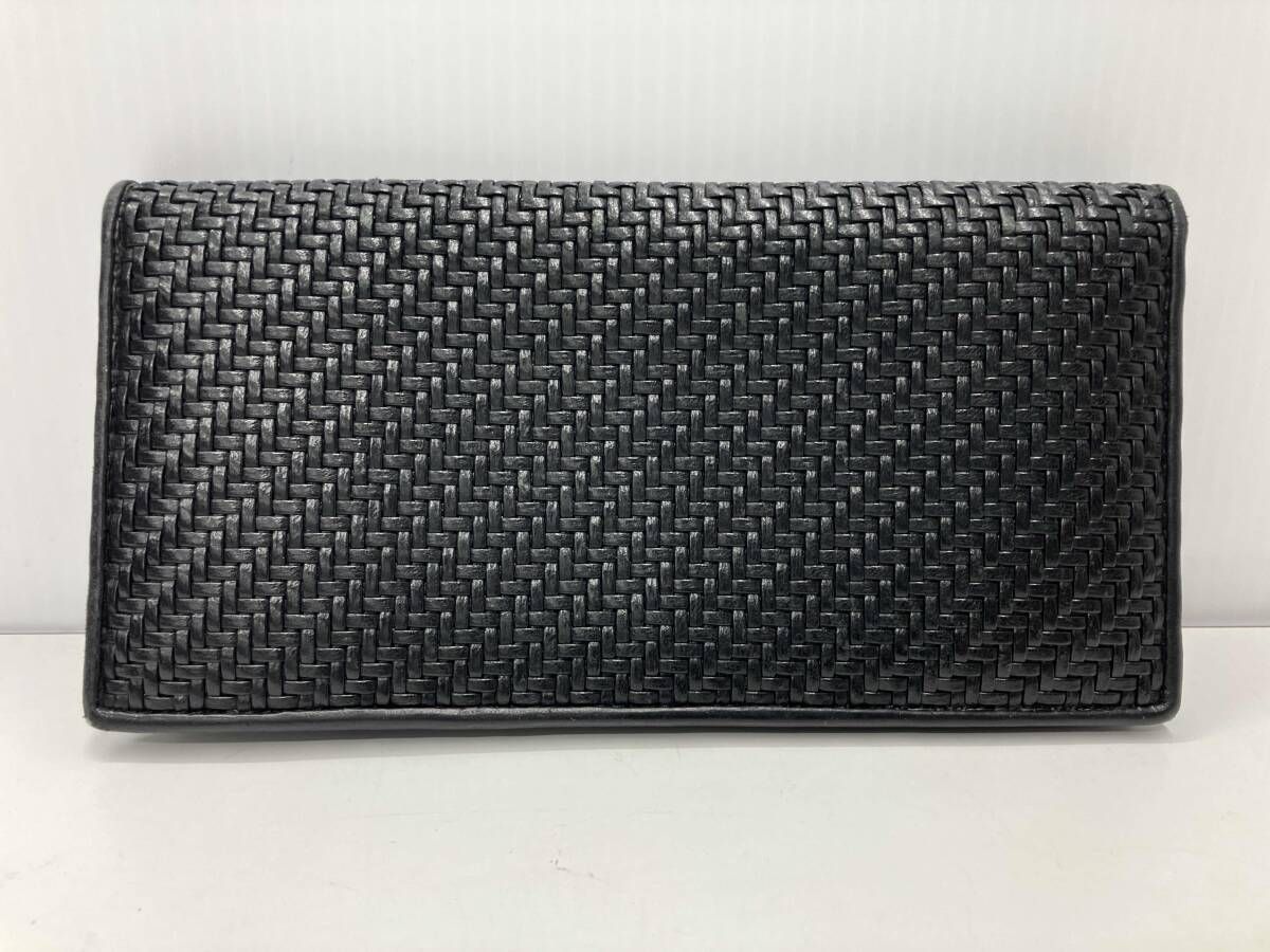 ERMENEGILDO ZEGNA エルメネジルドゼニア 編み込み折りたたみ財布