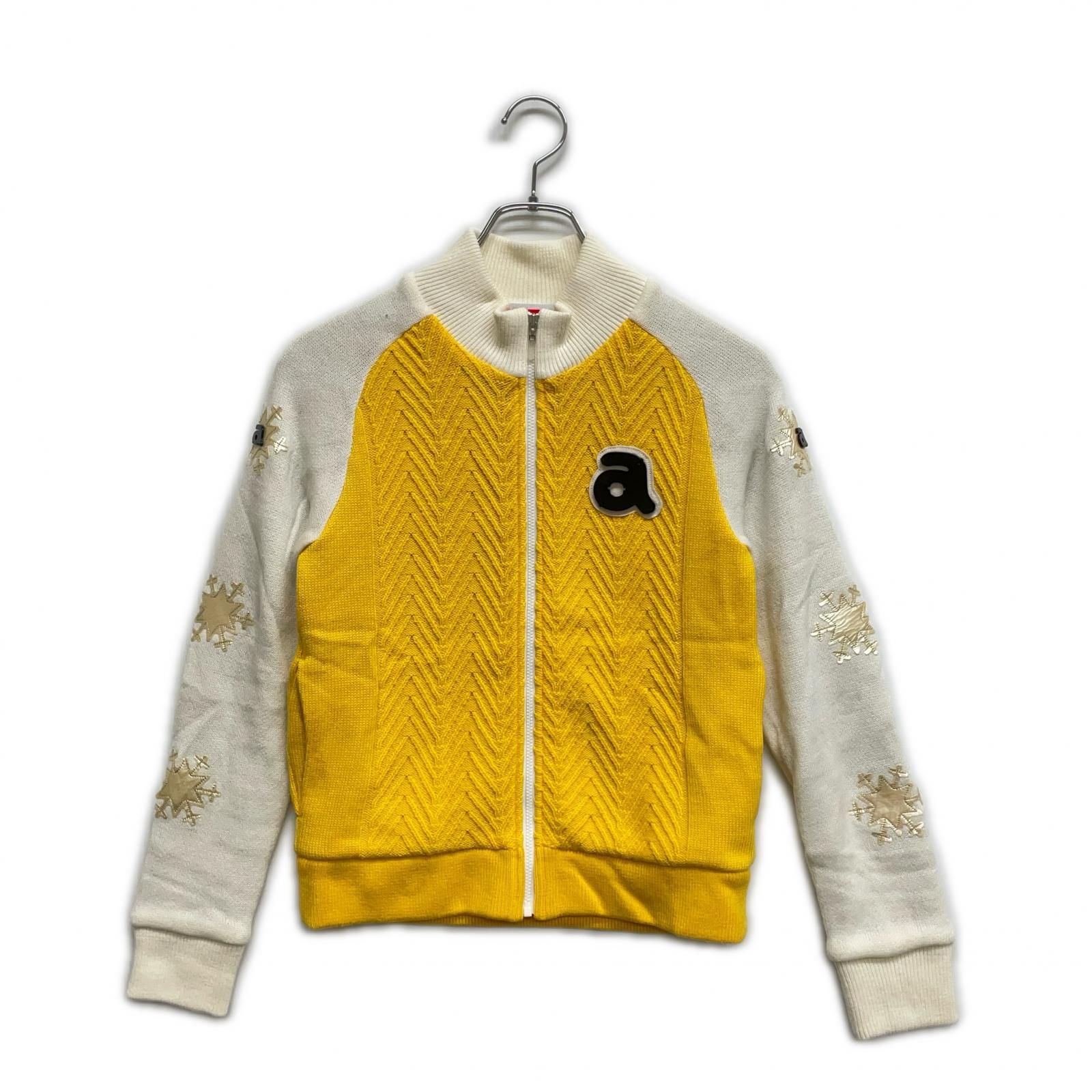 中古 レディース アルチビオ archivio ニットアウター 36(S) 黄×白