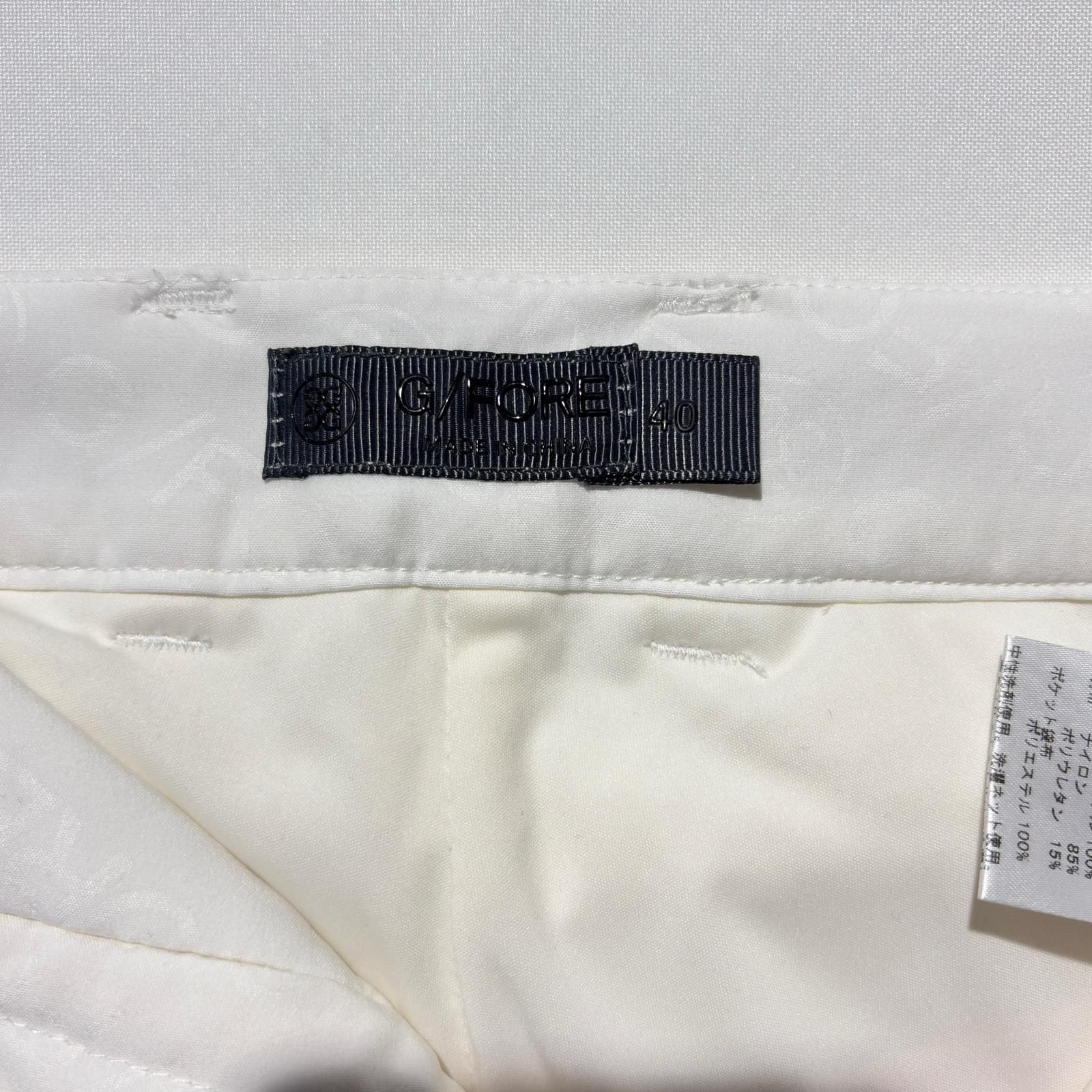 中古 レディース ジーフォア G/FORE パンツ 40(L) 白 ホワイト ダウン