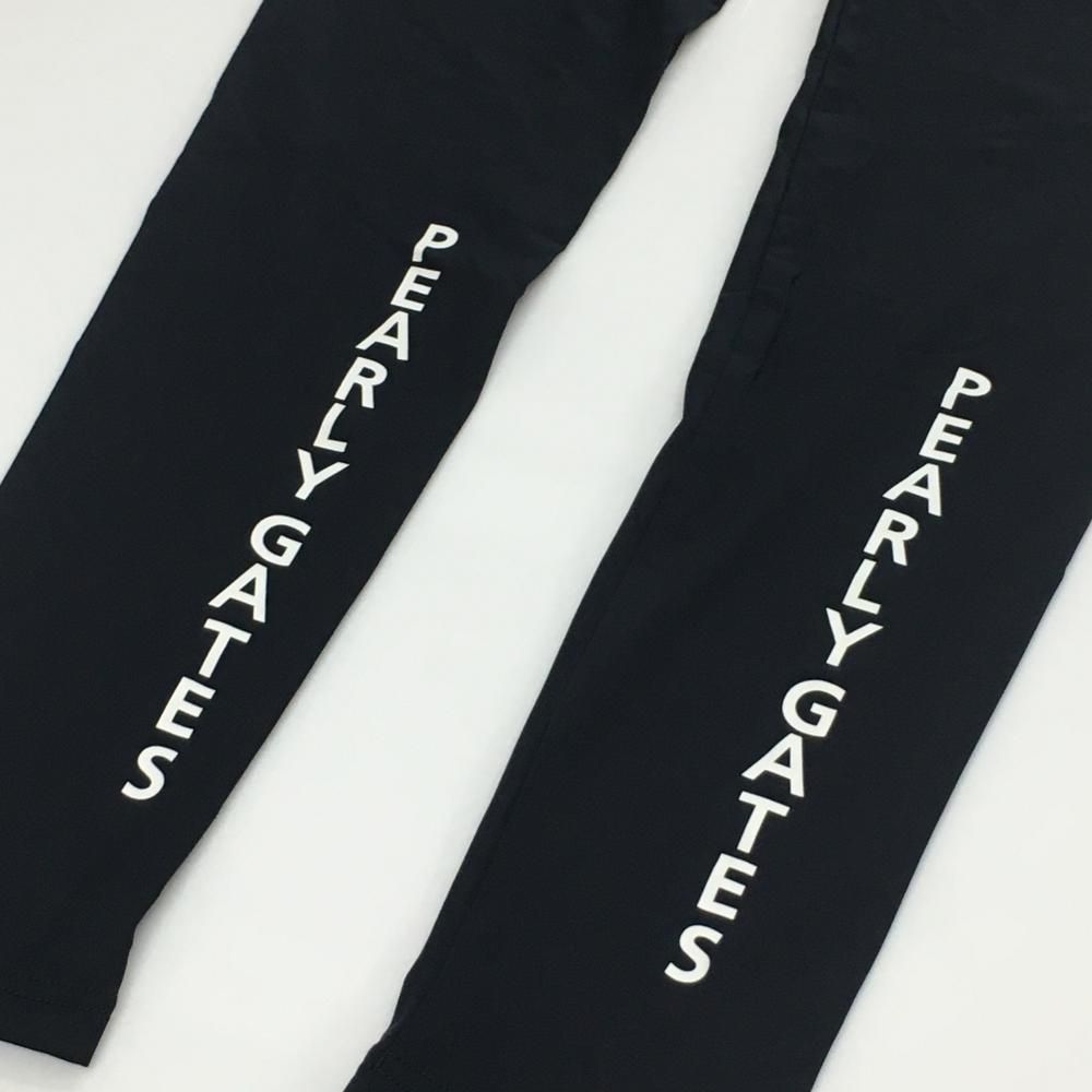 超美品】パーリーゲイツ レギンス ネイビー 裾ロゴ スパッツ