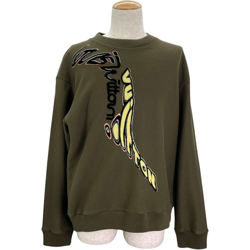 Louis Vuitton グラフィックトレーナー オリーブ 24AW☆》ルイヴィトン スウェット トレーナー スタッズ (Louis Vuitton