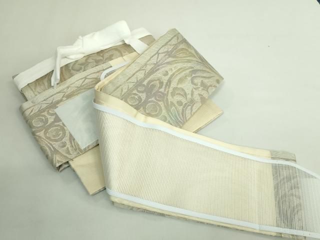平和屋着物●極上　ワンタッチつけ帯　花兎　逸品　DZAB5549kh6 平和屋着物○極上 ワンタッチつけ帯 水晶箔 螺鈿箔 花唐草 金糸 やまと