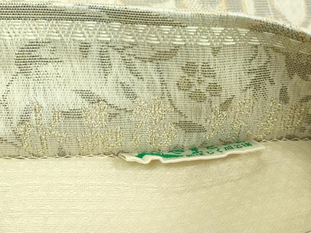 平和屋着物●極上　ワンタッチつけ帯　花兎　逸品　DZAB5549kh6 平和屋着物○極上 ワンタッチつけ帯 水晶箔 螺鈿箔 花唐草 金糸 やまと