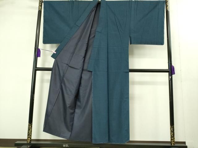 平和屋着物□極上 男性 紬 アンサンブル キングサイズ 長羽織・長襦袢