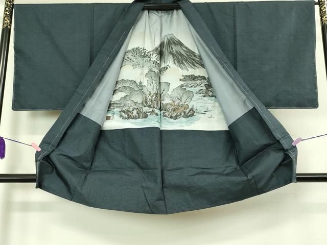 平和屋着物□極上 男性 本場大島紬 アンサンブル 100亀甲 総詰め 長