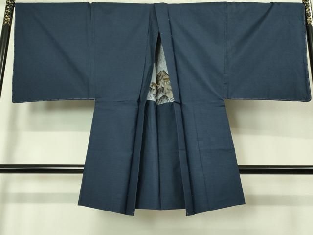 平和屋着物□極上 男性 本場大島紬 アンサンブル キングサイズ 長羽織