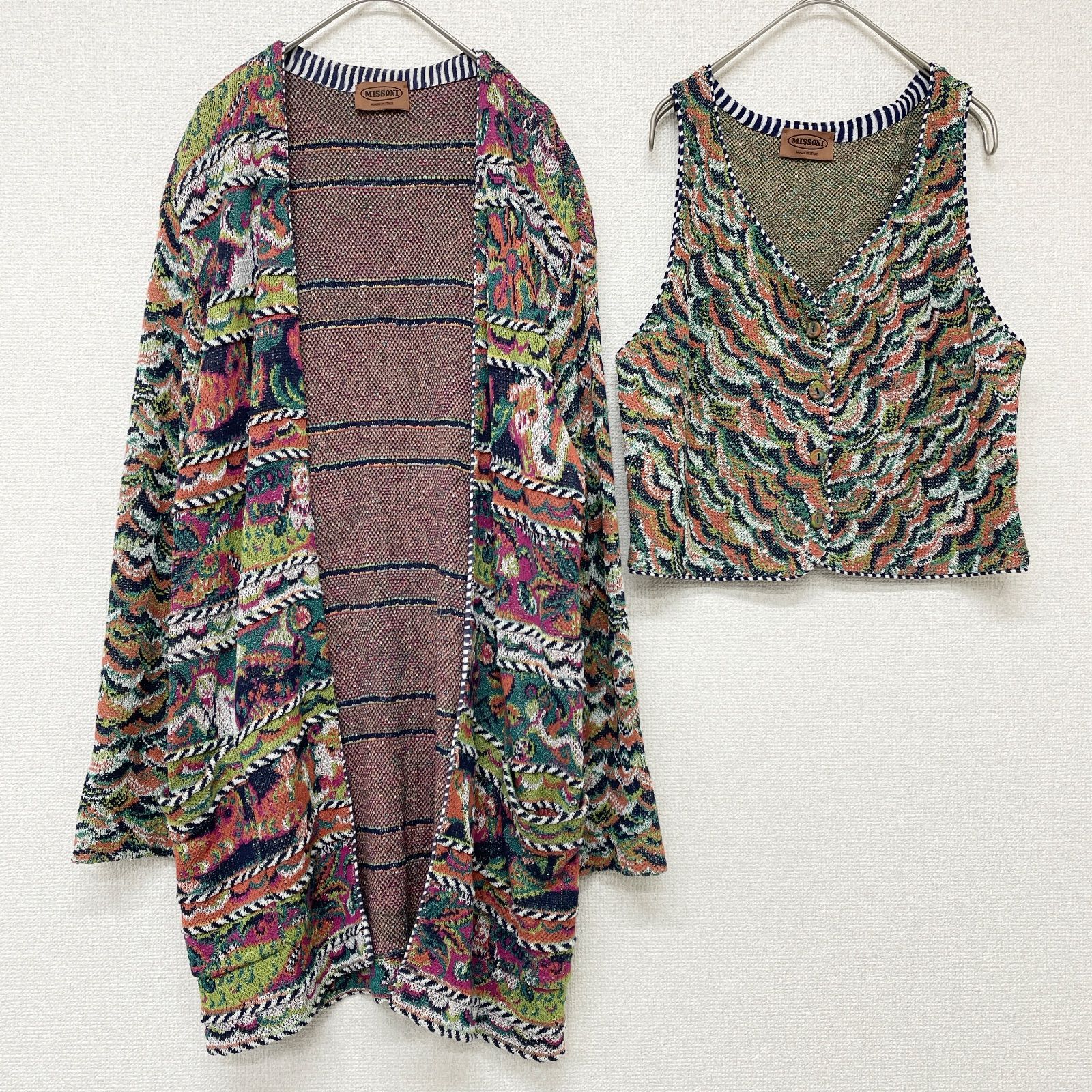 タミー子様専用MISSONIマルチカラーニット ロングカーディガン2枚お