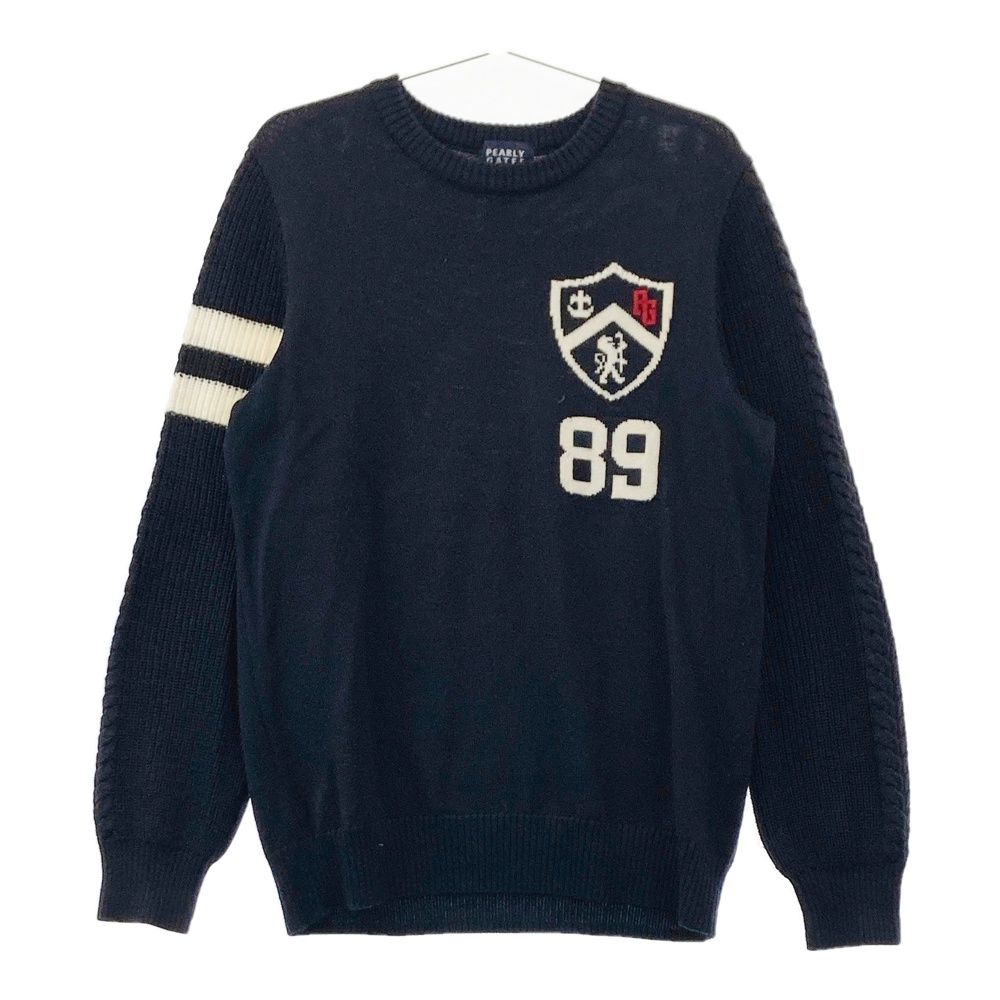 PEARLY GATES 長袖ニット コットン100% ネイビー サイズ5 PEARLY GATES 長袖ニット コットン100% ネイビー サイズ5 パーリー