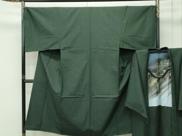 平和屋着物極上 男性 紬 アンサンブル キングサイズ 長羽織 色無地 百