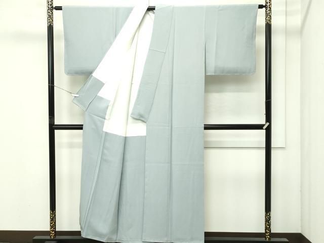 平和屋着物●極上　本草木染作家　瑞寶　色無地　青磁鼠色　逸品　未使用　CZAA4599s6 平和屋着物○極上 本草木染作家 瑞寶 色無地 青磁鼠色 逸品 未使用