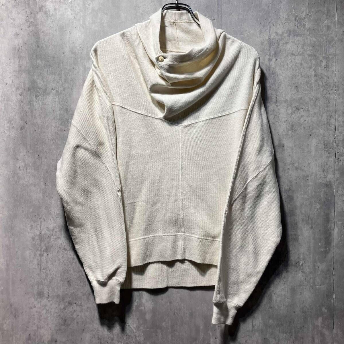 archive 80-90s ISSEY MIYAKE 変形タートルネックスウェット ホワイト