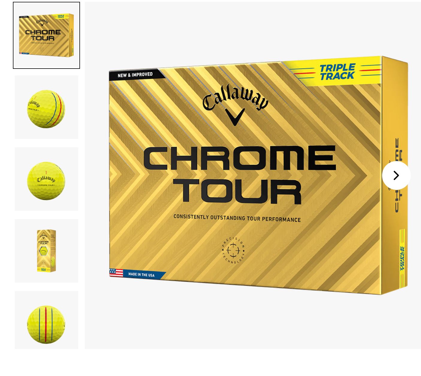 ＜新品＞ キャロウェイ CHROME TOUR トリプル・トラック イエロー ボール 1ダース