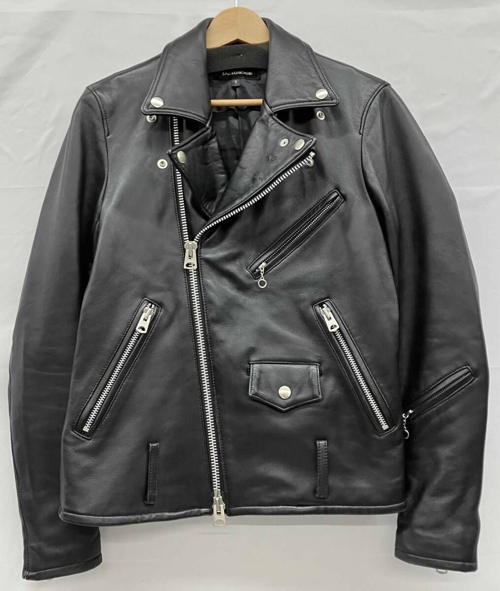 JACKROSE ジャックローズ レザージャケット 羊革 ブラック Sサイズ