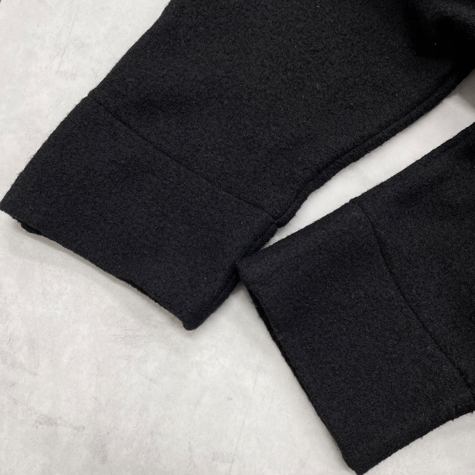 【未使用】モユル 萌 ロングコート ジャケット 変形 Aライン 長袖 秋 タグ 萌 MOUURU モユル 変形ロングコート オーバーサイズ ウール ブラック