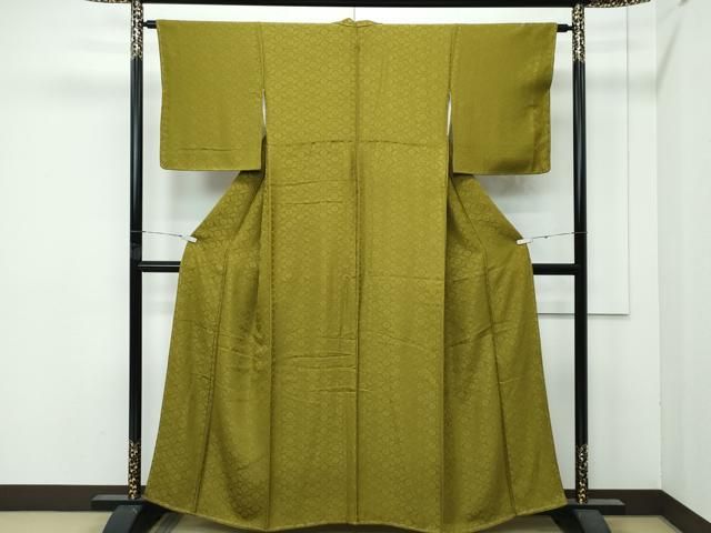 平和屋着物●極上　お召　色無地　梅幸茶色　花菱地紋　逸品　未使用　CZAA4849s6 平和屋着物○極上 お召 色無地 梅幸茶色 花菱地紋 逸品 未使用