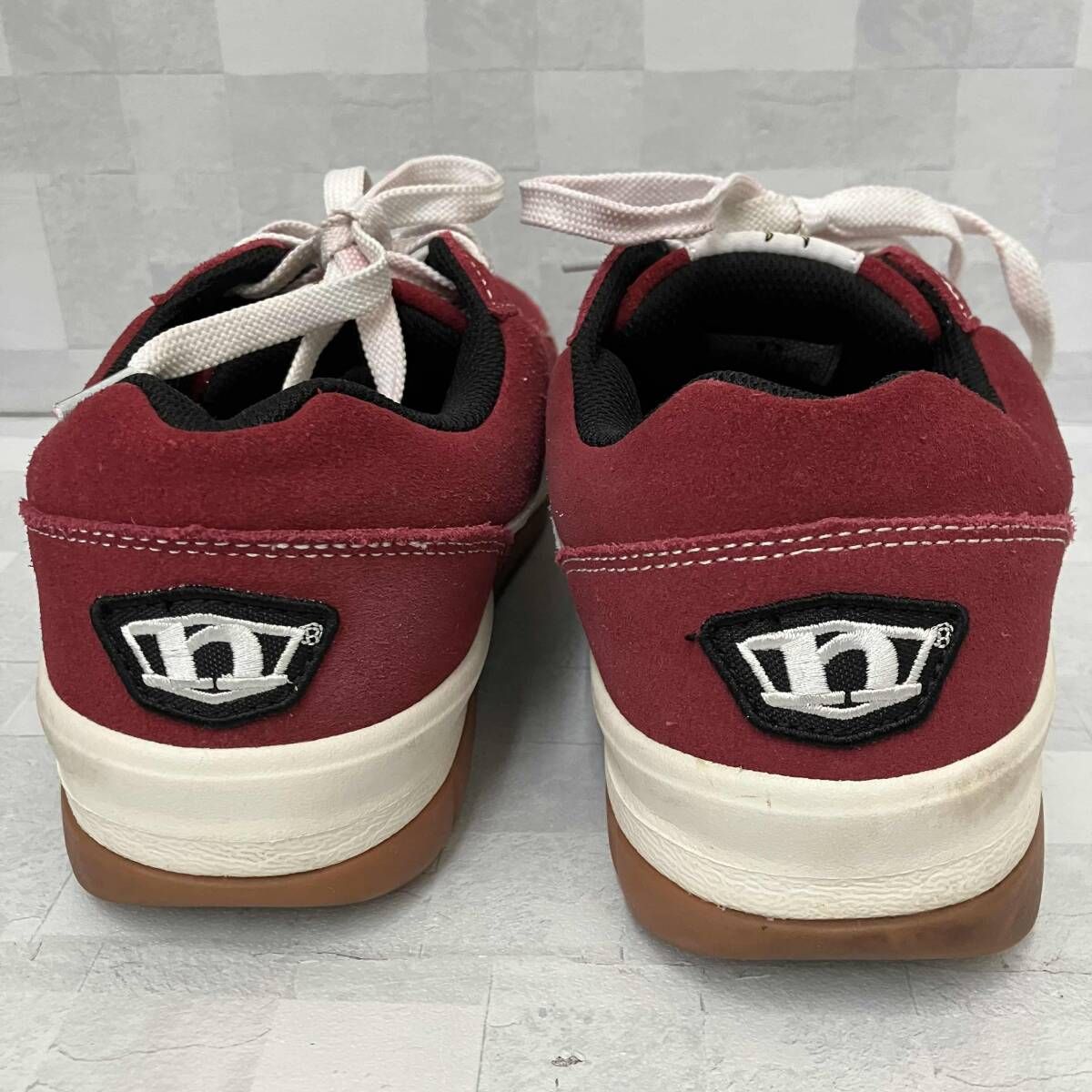 極美品 BENESU スエード レザー バイカラースニーカー ワインレッド 26 極美品 BENESU スエード レザー バイカラースニーカー ワインレッド 26
