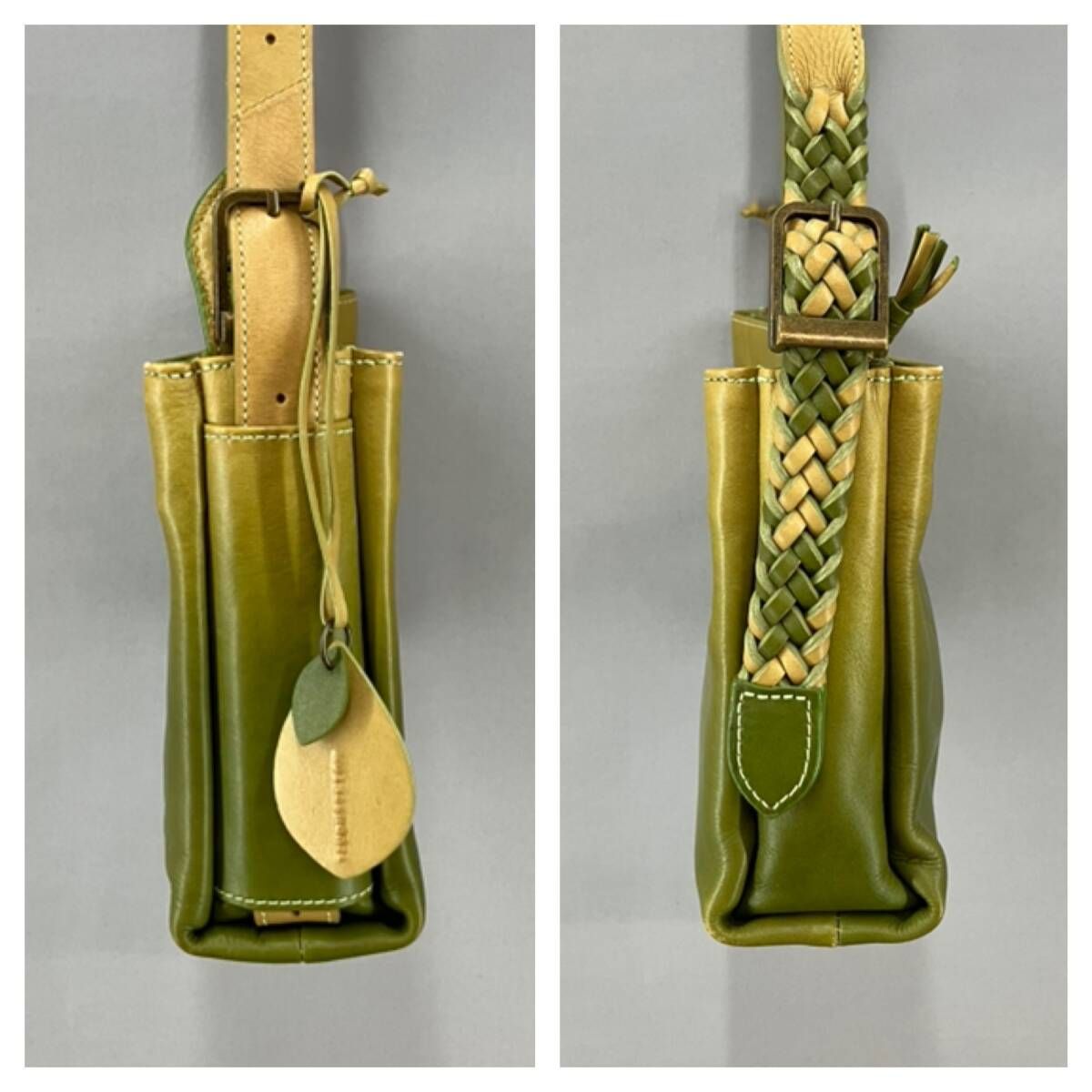 MOTHER HOUSEレザー ボディバッグ　グリーン MOTHER HOUSEレザー ボディバッググリーン