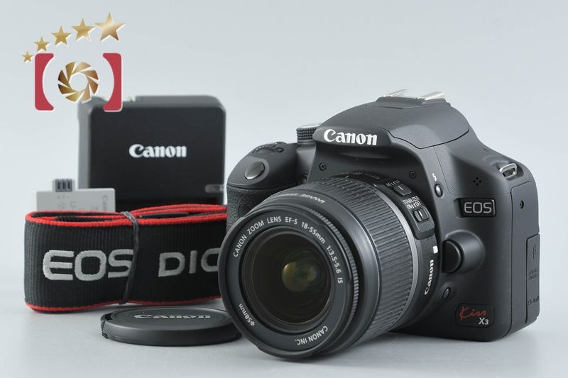 Canon EOS kiss x3一眼レフカメラ 中古 18-55mmレンズ・ EOS Kiss キヤノン Canon kiss X3 EF-S 18-55mm 標準 レンズセット