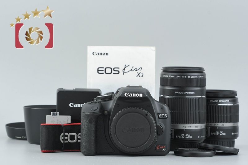 Canon キヤノン 【中古】Canon キヤノン EOS kiss X3 ダブルズーム