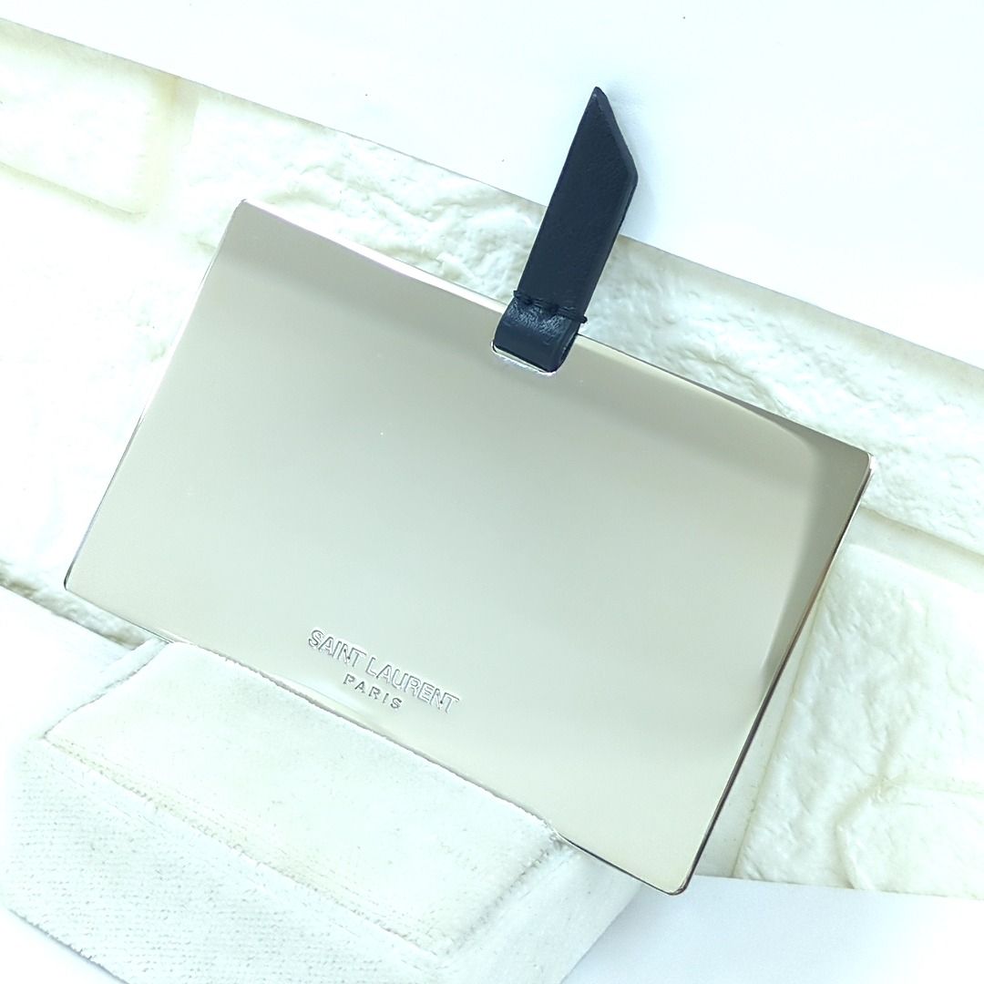SAINT LAURENT サンローラン パリ レザーポケットコンパクトミラー SAINT LAURENT サンローラン パリ レザーポケットコンパクトミラー