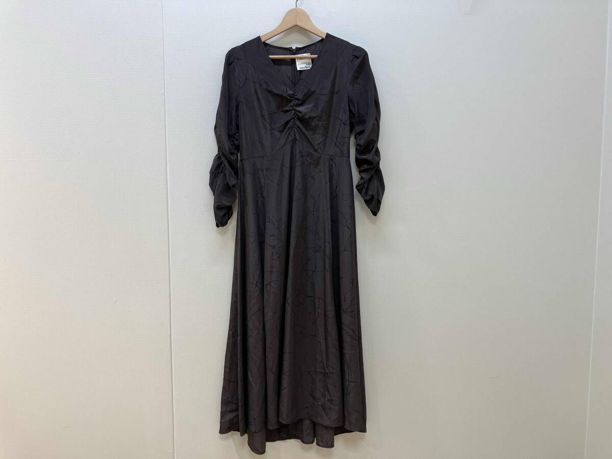 CELFORD セルフォード ラインフラワープリントワンピース 長袖