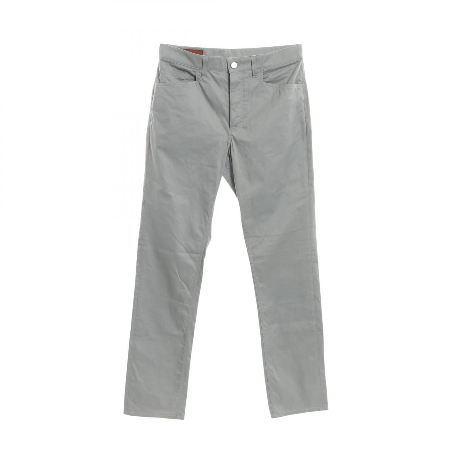 エルメス HERMES パンツ Straight cut jeans グレー コットン パンツ